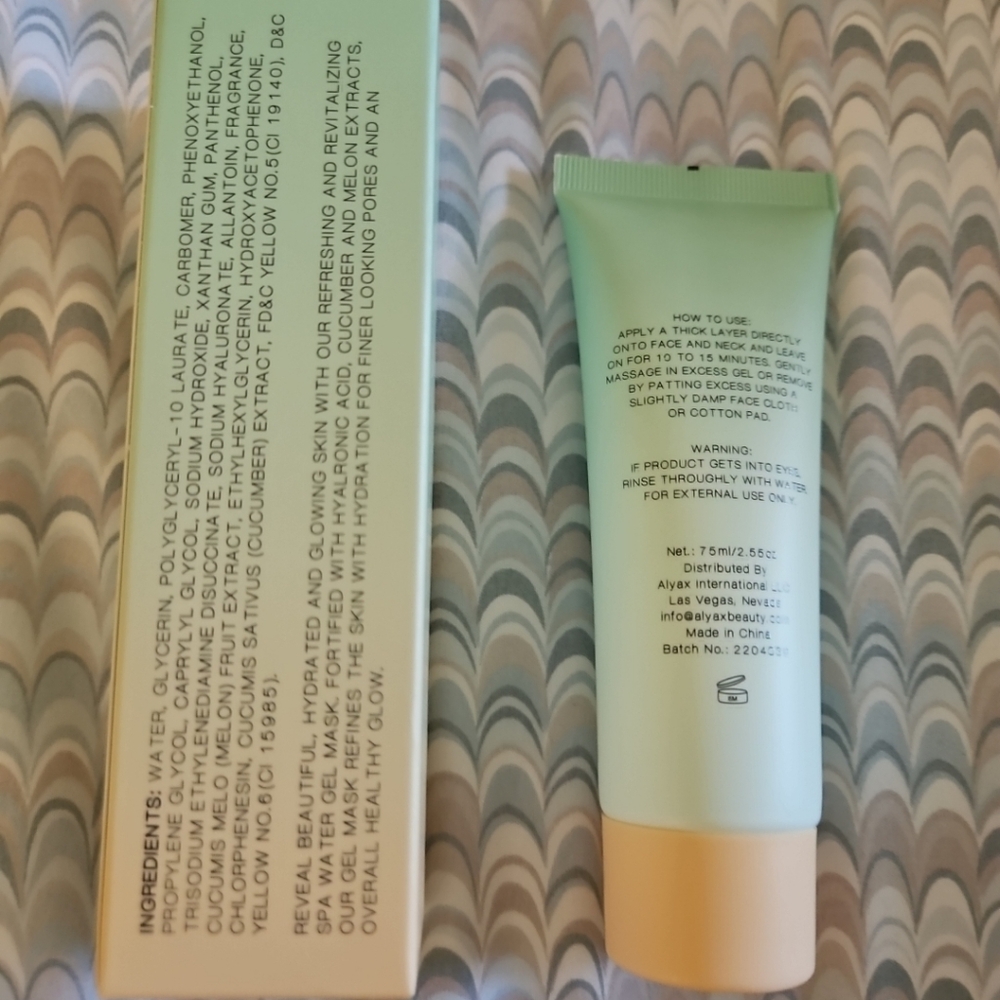 TYNT Beauty Revael Hydrating Spa Wayer Gel Mask Cucumber/Melon 2.55 oz/7.5ml - Picture 6 of 6